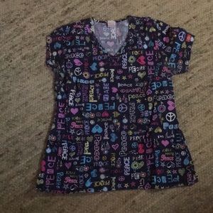 Womens Dickies M scrub top Valentine’s